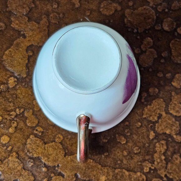 Vintage Porcelain Cup Saucer Set George Washington Print Gold Trim Valley Forge - Picture 6 of 8